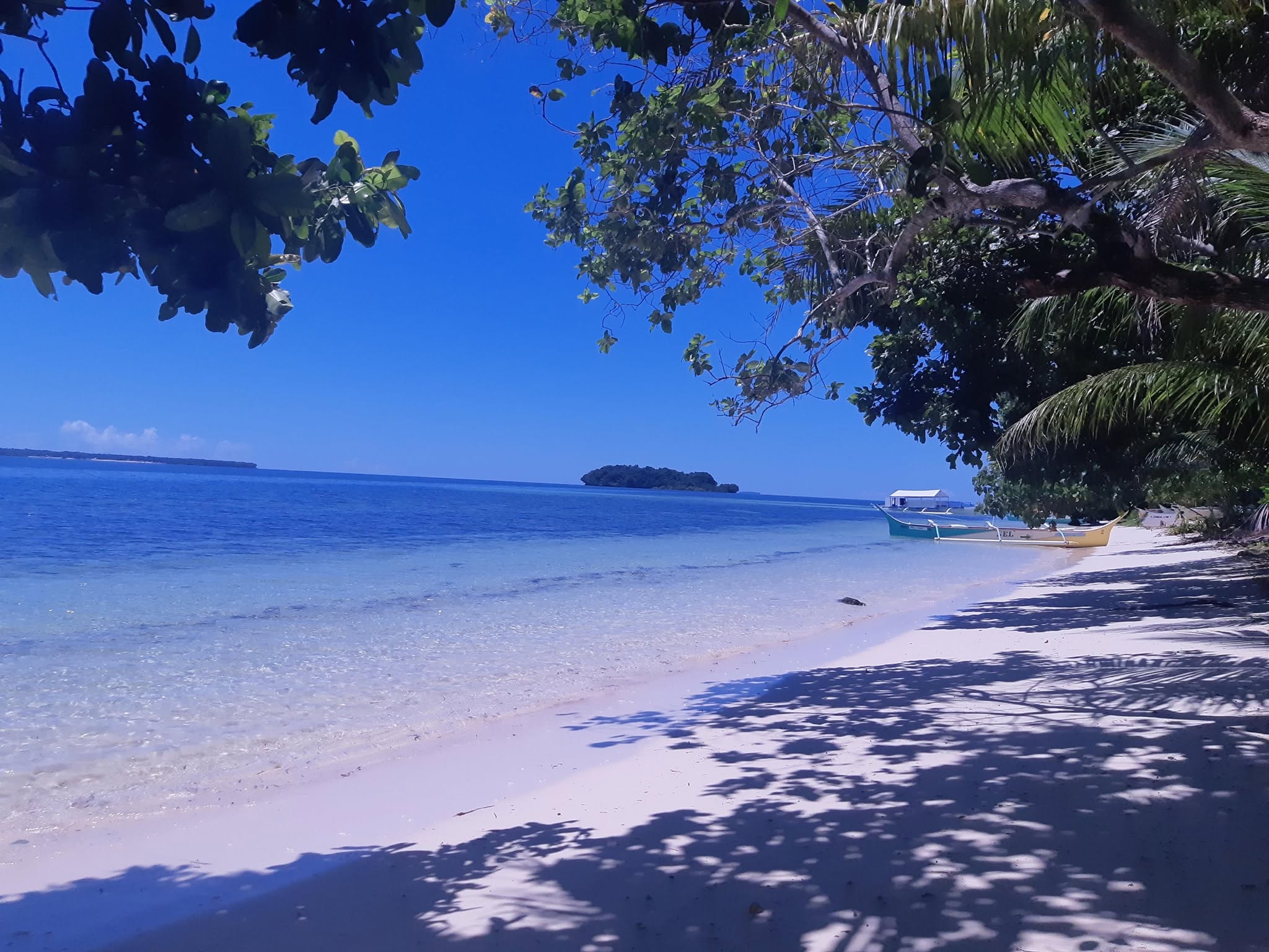 Clear tropical shoreline in Siargao